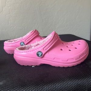 Pink crocs